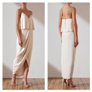 New! Shona Joy LUXE COCKTAIL FRILL DRESS - CRÉME